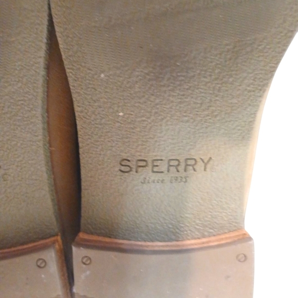 Sperry Green Leather Flats Women's Classic Leather Loafers Size 9 - Picture 8 of 12